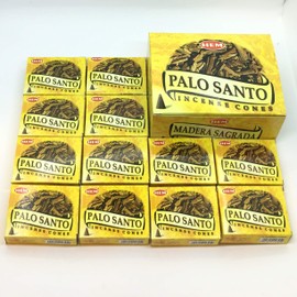 Palo Santo India HEM Incense Incense (PALO SANTO) HEM Cones / Incense (1 Dozen [Set of 12 Boxes])
