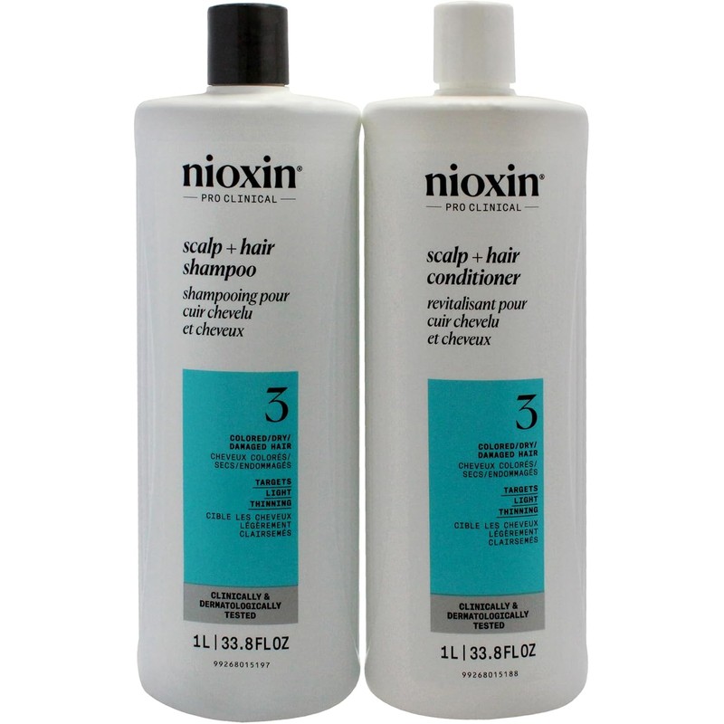 Nioxin System 3 Cleanser and Scalp Therapy Conditioner, 33.79 Ounce