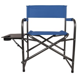 WFS Folding Director's Chair with Table, Blue