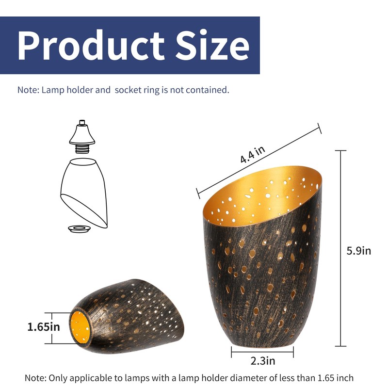 Metal Small Cut Corner Lamp Shade Laser Star Bevel Floor