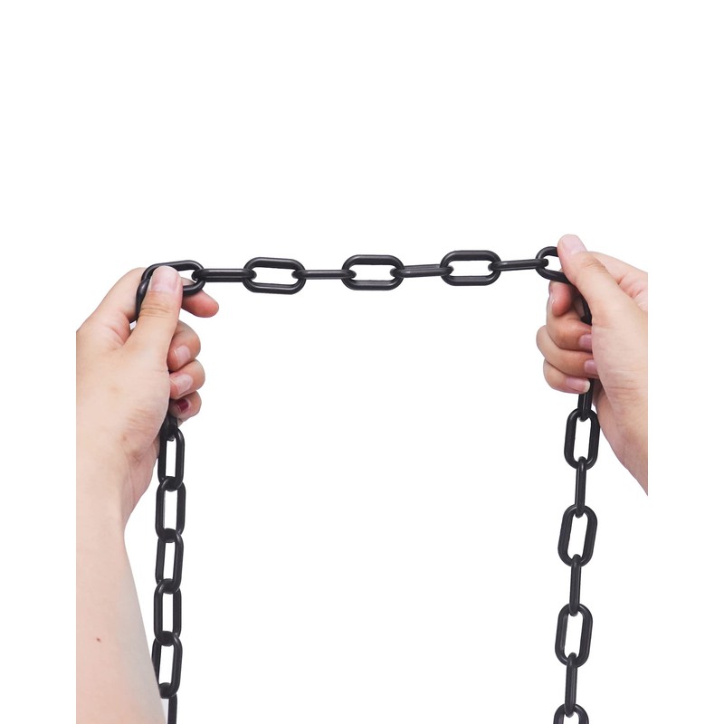 QWORK® 5M x 6mm Chain Link Fence, Plastic Chain Barrier