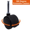 SWZHAI Plastic Casters Set of 4, M8 Grip Neck Stem