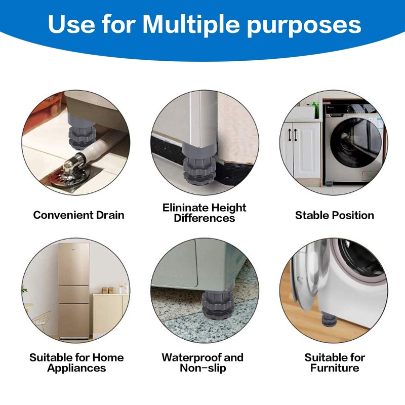 Washing Machine Anti Vibration Support Pads, Shock and Noise Cancelling