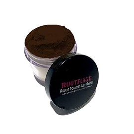 Root Touch Up Hair Powder - Temporary Hair Color, Root Concealer, Thinning Hair Powder and Concealer Refill Jar with Detail Brush Included, .31 oz (Dark Brown) …