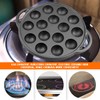 LCJAOF Cast Iron Escargot Dish with 15 Compartment Holes Takoyaki