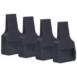4Pcs Wheel Stoppers U Shaped Wheels Caster Cups Accessory for Sofas Beds Chairs Furnitures Black