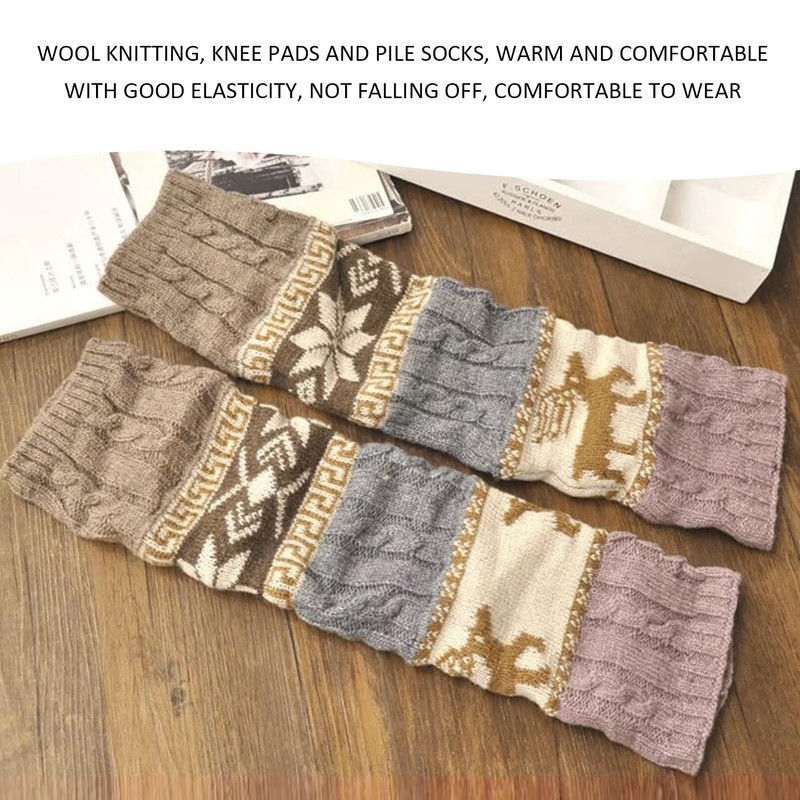 CQQNIU 1 Pair Of Retro Leg Warmers, Knitted Leg Warmers,