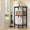 Asgolion Small Black Side Table, Tall End Table with Adjustable