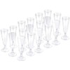 eMKay® Clear Plastic Champagne Flutes/Glasses 140ml - Pack 24 (Pack
