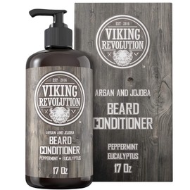 Best Deal Beard Conditioner w/Argan & Jojoba Oils - Softens & Strengthens - Natural Peppermint and Eucalyptus Scent - Beard Conditioner w/Beard Oil (17oz Conditioner)