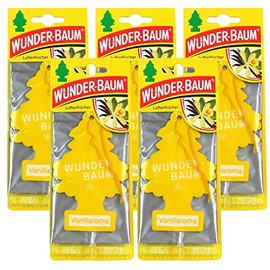 Wunderbaum 5X Vanillaroma Orginal Lufterfrischer Duftbaum Fahrzeugduft 1 STK
