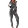 Aamikast Pajama Set for Women Button Down Soft Long Sleeve