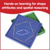 edxeducation Double-Sided Geoboard Set | Set of 6 with Rubber