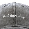 DALIX Bad Hair Day Hat Baseball Cap in Washed Black