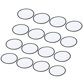 sourcing map Pack of 30 Sublimation Patches, Empty, 6 cm/2.36 inches, Fabric Iron-On Patch for DIY Crafts, Hats, Clothes, Shoes, Bags, Uniforms, White