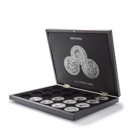 Leuchtturm Volterra 360891 Coin Case for 20 Britannia Silver Coins in Capsules for 1 Oz / Ounce without Coins and Capsules