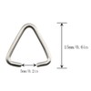 JCBIZ 100pcs Triangle Open Jump Rings 15mm for Decoration Jewelry