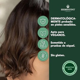 HERBATINT, Coloración Permanente para Cabello en Gel - color CASTAÑO CLARO DORADO 5D - 170 ml - Sin Amoníaco - 100% Cobertura de Canas - para Pieles S