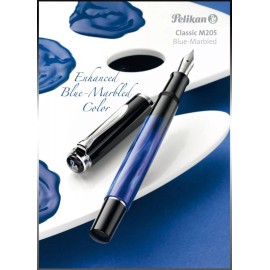 Pelikan Classic M205 BLUE  Marbled Fountain Pen - B Nib