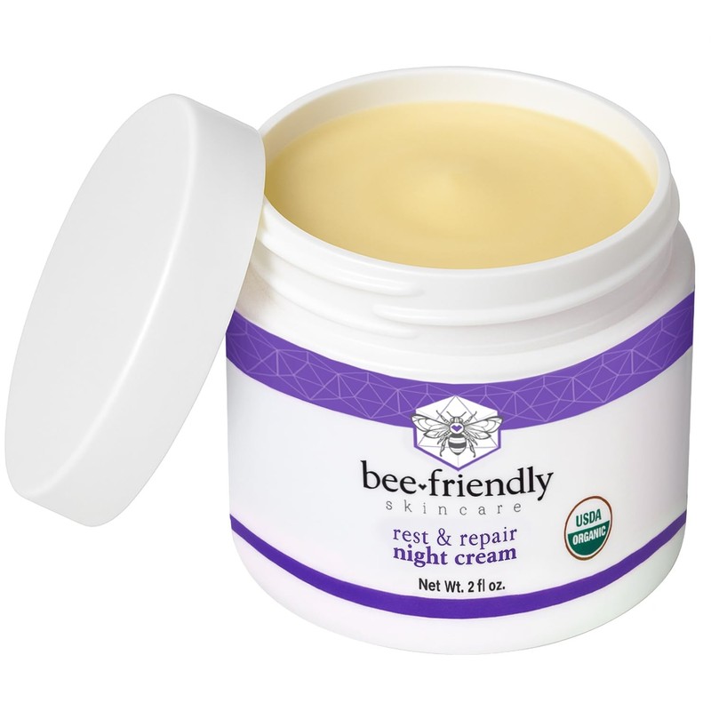 BeeFriendly Organic Night Cream USDA Certified Deep Hydrating and Moisturizing