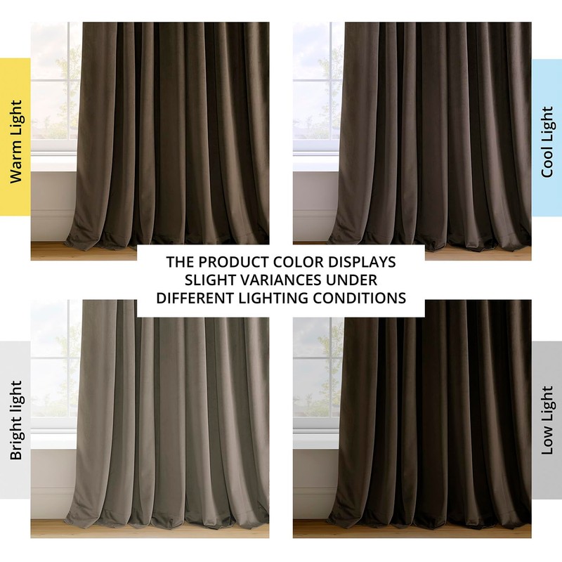 HPD Half Price Drapes Signature Velvet Thermal Blackout Curtains for