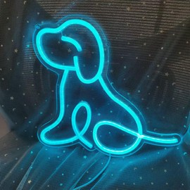 Xusdamyj Dog Neon Sign Dog LED Sign Pet Animal Neon Lamp Wall Art, Bedroom Decor, Art Beautiful Puppy Made to Measure Home Decor