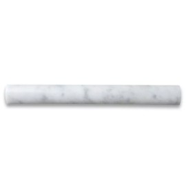 Stone Center Online C16H Carrara White Marble Round Cover Edge Pencil Liner Trim Molding Honed