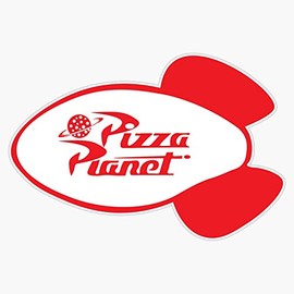Magnet Pizza Planet Rocket Logo Magnetic Vinyl Sticker 5"