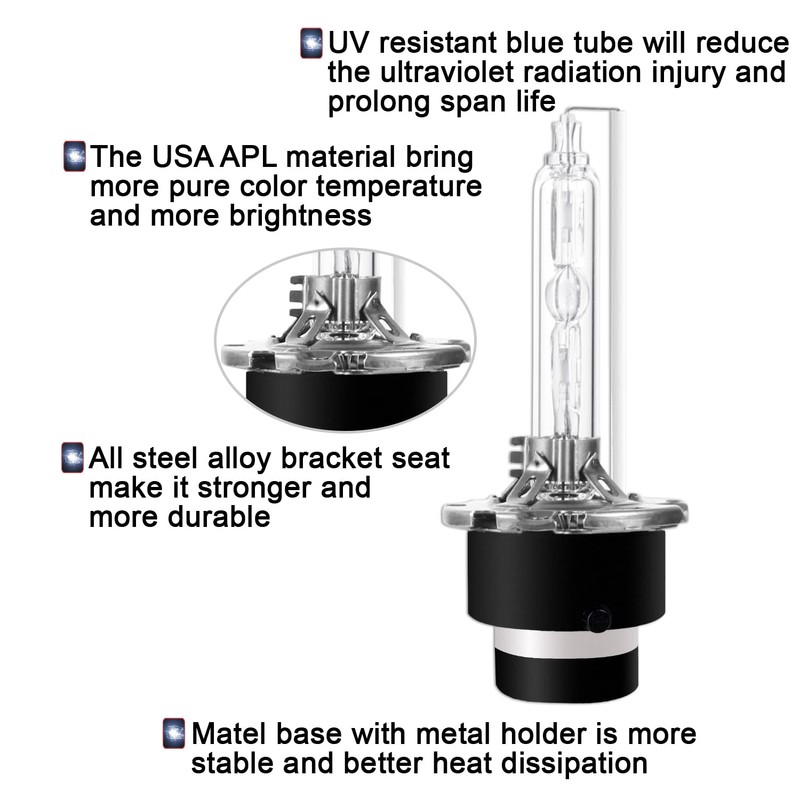 Sinoparcel D2S Xenon HID Headlight Bulbs, 6000K 35W High Low