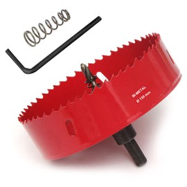 SagaSave 130mm HSS Bi-Metal Hole Saw with Corn Hole Drilling Cutter, Hole Cutter for Stainless Steel,Metal,Wood,Plastic,Drywall,Fiberboard, 5.12inch 1PCS