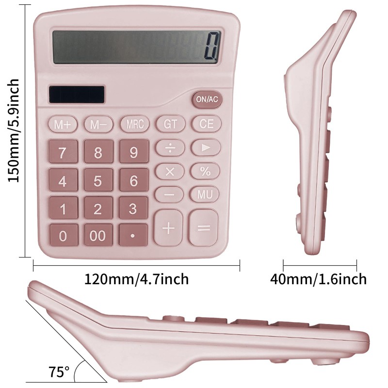 Newaner Calculator, Desktop Calculator with 12-Digit Large LCD Display, Mini