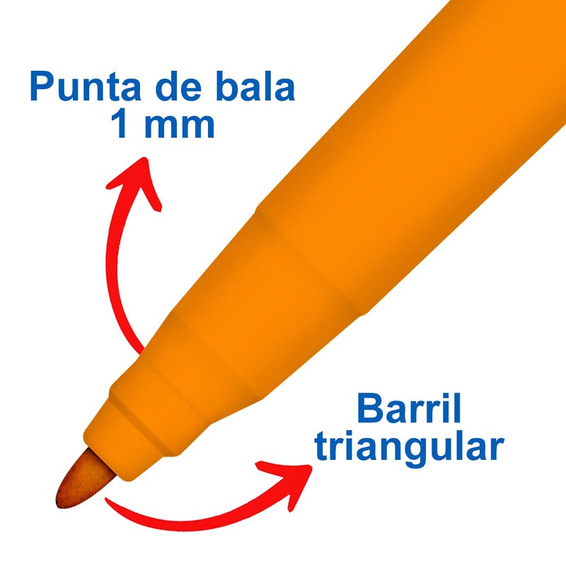 Azor Marcadores Para Dibujo, 12 Piezas, Base Agua, Punta Fina