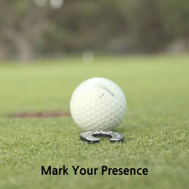 SelfieGOLF SelfieTotem 2 Horseshoe Golf Ball Markers for Putting Alignment Accessories on The Green - Diamond-Cut on All Edge