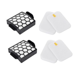 2 Foam Filter + 2 Hepa Filter Replacement for Shark Navigator Pet Plus Upright Vacuum NV251,NV255