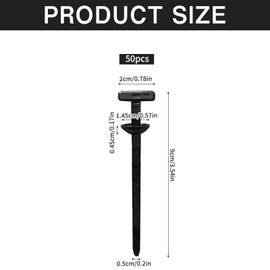 Kabelbinder,50 Stück Heavy Duty Self,Nylon Universal Cable Tie Buckle,Locking Nylon Zip Ties Holder,Werkzeugbefestigungen,für Automobil,Bau,Innen-Drahtbündelung