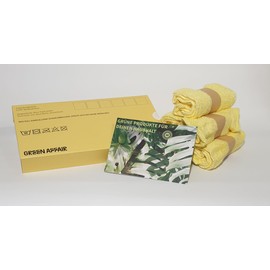 Bamboo All-Purpose Cloths 100% Bamboo Set of 6 Sustainable Cleaning Cloths Bamboo Cleaning Cloths Bamboo Cleaning Cloths 25 x 25 cm Yellow