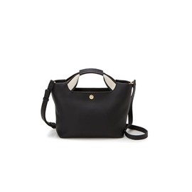 Topkapi Tote Bag, Soft Shrink Taped Handle, Mini Tote Bag with Shoulder, Black