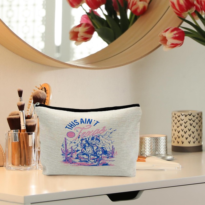 RYYCDOI Western Makeup Bag, Western Cowgirl Rodeo Cosmetic Bags Toiletry