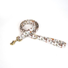 Organic Cotton Dog Leash for Small,Medium and Large Breed,Brass Hardware Pet Leash for Walking,Running and Training 6FT