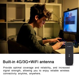 4G LTE Wifi Dongle,100 Mbps USB Dongle Portable WiFi Router Pocket Mobile Hotspot 4G/3G Wireless Network Smart Router(With WIFI)