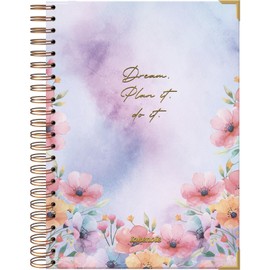 DOHE Bullet Journal A4 Notebook with Dots for Organization and Notes, Size 21.5 x 30 cm, Double Ring Closure (Wire'o), 192 Pages, Thick 100gsm Paper, Takenote Poppy