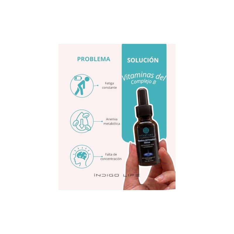 Vitaminas del Complejo B sublingual 30 ml Indigo Life Nutráceuticos