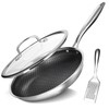 USELUCK 8 Inch Nonstick Frying Pan with Lid, Stainless Steel