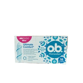 O.B.Pro Comfort Size Mini Tampons 16 Pads.