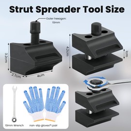 vsshe Car Suspension Expander Separator, Split Steering Knuckle Expander with Wrench and Gloves, Double-Ended Steering Suspension Strut Separator Expanders Tools for Car Repair and Maintenance
