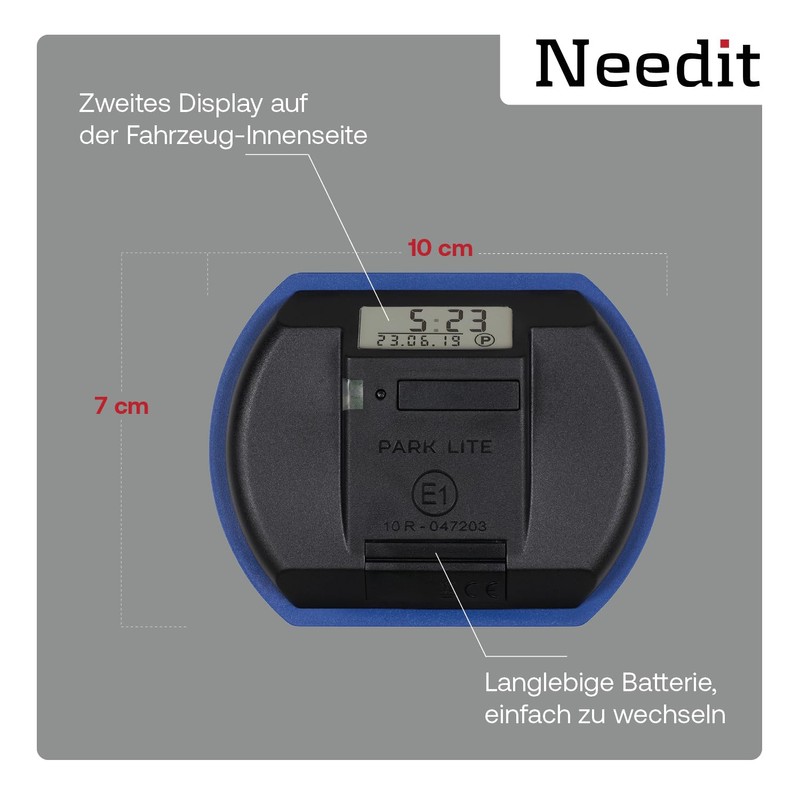 Needit PARK LITE 1411 fully automatic parking disc, CR 2450