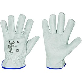 HandschuhMan 3 Pairs of Work Gloves Made of Soft Cowhide Leather Driving Gloves from StrongHand Size 8-12 (10/XL)