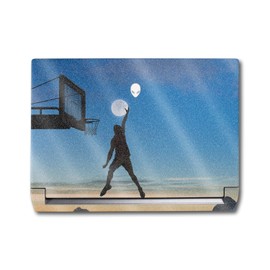 MightySkins Glossy Glitter Skin Compatible with Alienware M17 R5 (2022) Full Wrap Kit - Moon Dunk | Protective, Durable High-Gloss Glitter Finish | Easy to Apply & Change Styles | Made in The USA