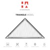 Hydroware Triangle Shower Drain - Stainless Steel Triangular Shape Shower