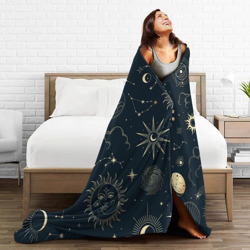 Fenmshairy Sun Moon Magic Eyes Astrolabe Thermal Throw Blanket, Ultra